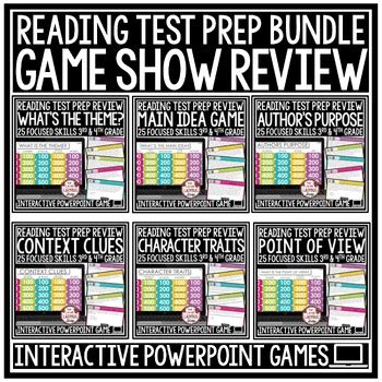 Reading Skills Review ELA Test Prep 3rd 4th Grade Reading Jeopardy Game