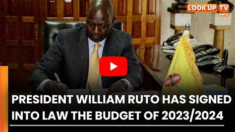 President William Ruto Has Signed Into Law The Controversial Finance