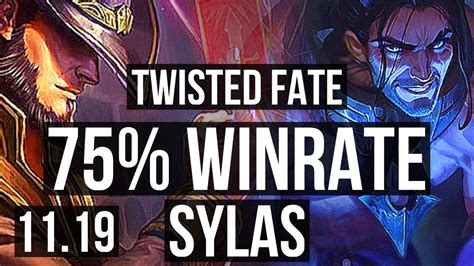 Twisted Fate Vs Sylas Mid 308 75 Winrate Euw Master V1119