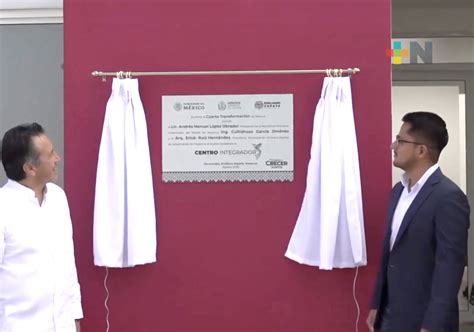 Gobernador Y Alcalde De Emiliano Zapata Inauguran Centro Integrador Del