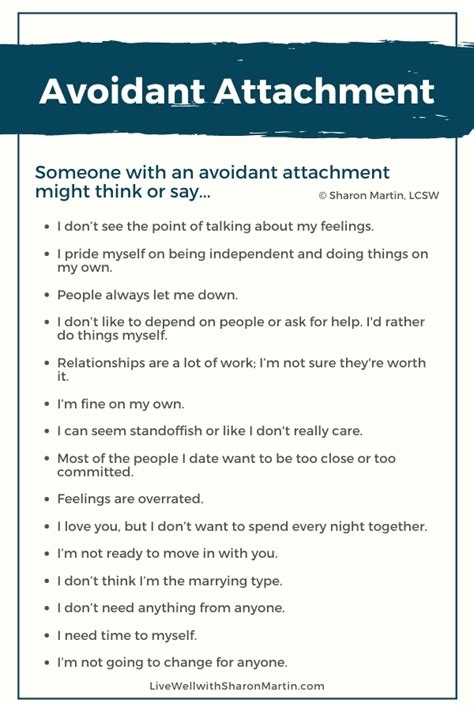 What Is An Avoidant Attachment Style Live Well With Sharon Martin