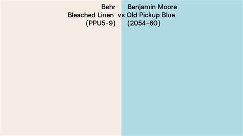 Behr Bleached Linen Ppu Vs Benjamin Moore Old Pickup Blue