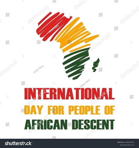 International Day People African Descent Concept Stock Vector Royalty