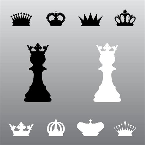 Premium Vector Chess Pawns Crowns