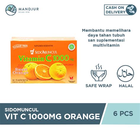 Sido Muncul Vitamin C Mg Sweet Orange Sachet Minuman Serbuk Vit