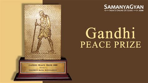 List of Winners Gandhi Peace Awards Winners from 1950 to 2023 | SamanyaGyan