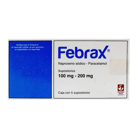 Febrax 100 Mg 200 Mg 5 Supositorios Walmart