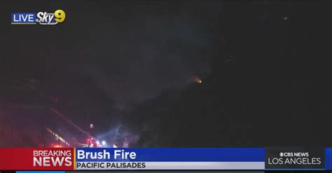 Firefighters Knockdown Brush Fire In Pacific Palisades Cbs Los Angeles