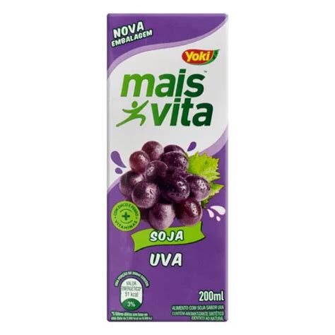 Bebida à Base de Soja Uva Yoki Mais Vita Caixa 200ml MercadoLivre