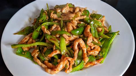 Chinese Shredded Pork With Green Peppers Recipe R Recipes