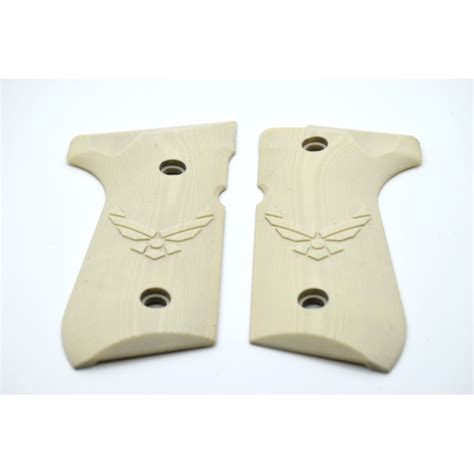 Lok grips G10 Grips for Beretta 92 Engraved USAF IVORY