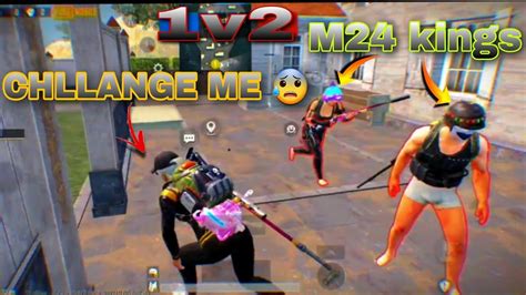 2 Pro Player Challenged Me For 1v2 M24 Tdm In Bgmi🔥slide On 1v2 Tdm In Pubg Mobile Youtube