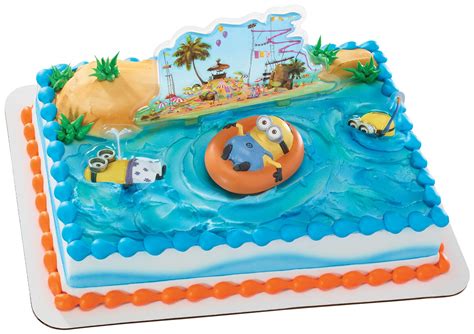 Amazon Decoset Despicable Me Beach Party Minions Cake Topper