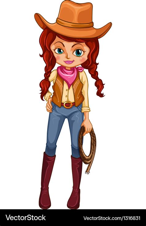 A Cowgirl Royalty Free Vector Image VectorStock