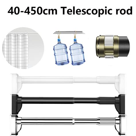 40 450CM Regulowany Teleskopowy Karnisz Z Darmowym Przepychaczem