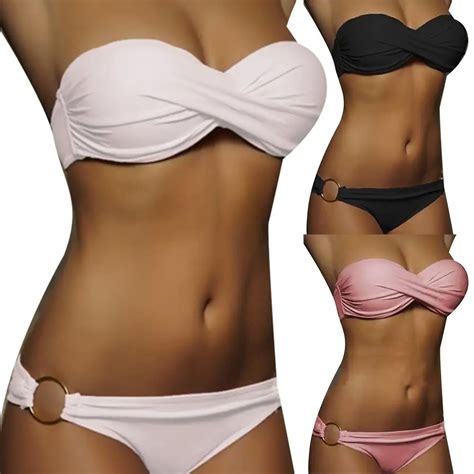 Conjunto De Biqu Nis Sexy Feminino Pe As Cintura Alta Sem Al A