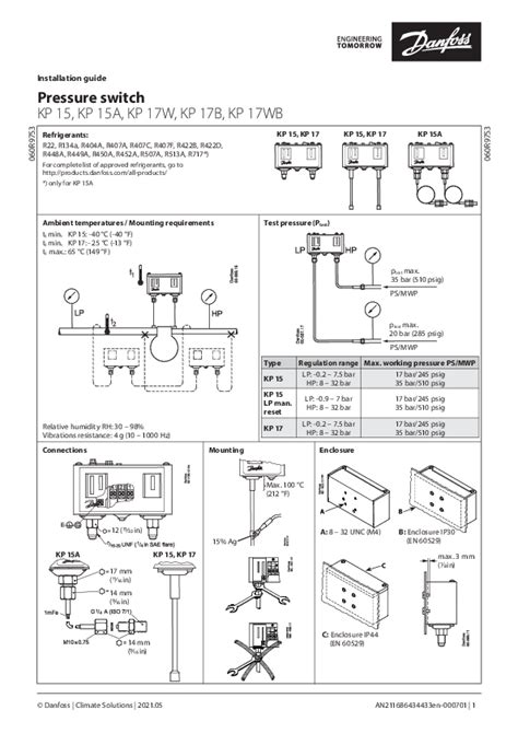 Danfoss Kp Pressure Switch Installation Guide