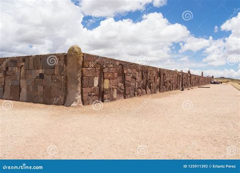 Detail of the Wall in Tiwanaco Ruins in Bolivia Near La Paz Stock Photo ...