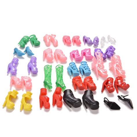 Toyzhijia 1set 20 Pairs Fashion Cute Colorful Shoes Doll Shoes Girls