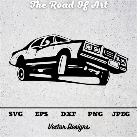 Lowrider Car Svg Cut Files For Cricut Silhouette Vector Etsy New