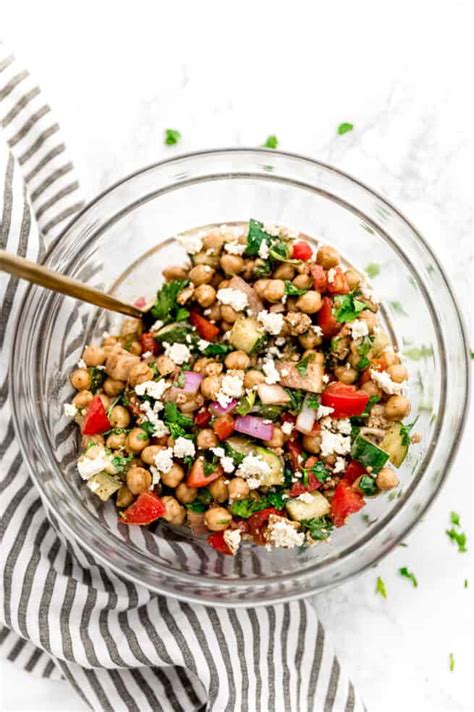 Mediterranean Chickpea Salad Jessica In The Kitchen