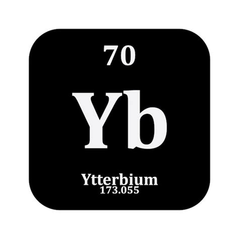 Premium Vector Ytterbium Chemistry Iconchemical Element In The