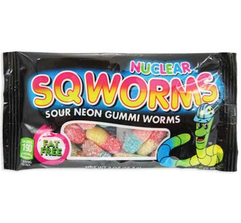 Nuclear Sqworms Sour Neon Gummi Worms