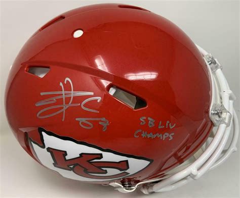 Travis Kelce Signed Chiefs Full Size Authentic On Field Speed Helmet