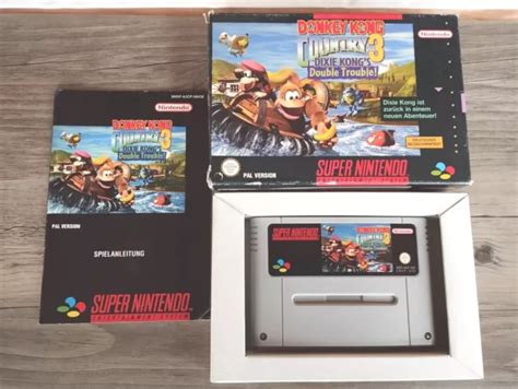 SNES DONKEY KONG Country 3 Dixie Kong S Double Trouble Completo IMBALLO