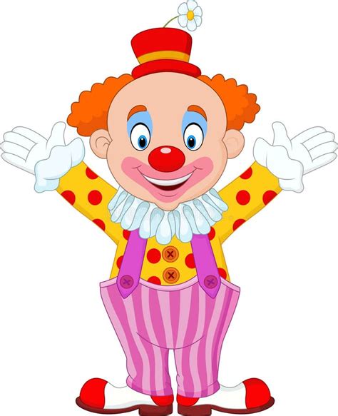 Funny Clown Cartoon Character Juggling With Colorful Balls Carnival