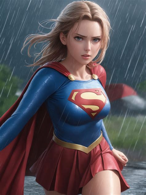 Supergirl Aerith In The Rain 12 By Elodtrebor On Deviantart