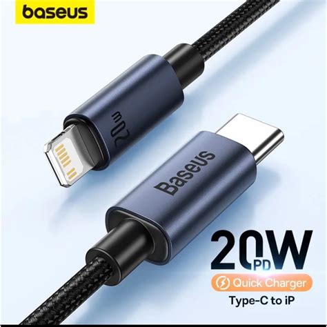 Baseus Usb Tipo C Cabo De Carregamento Rápido Pd 20w Cabo Para Iphone 14 13 12 Pro X 8