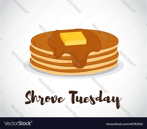 Happy Shrove Tuesday Pancake Day Royalty Free Vector Image