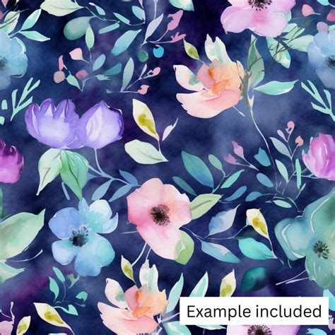 Midjourney Prompt For Floral Seamless Pattern Flower Etsy Uk