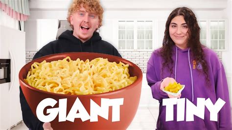 TINY VS GIANT FOOD CHALLENGE YouTube