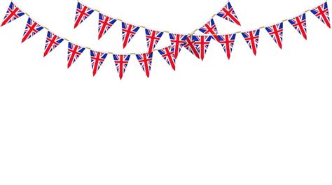 Premium Vector | UK flag garland. Union Jack pennants chain. British ...