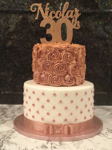 Rose Gold 30th Birthday Cake Cake Creations