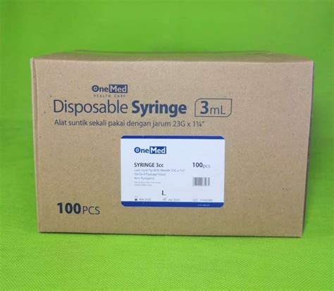 Promo Spuit Cc Onemed Syringe Suntikan Alat Injeksi Ml Kemasan Box