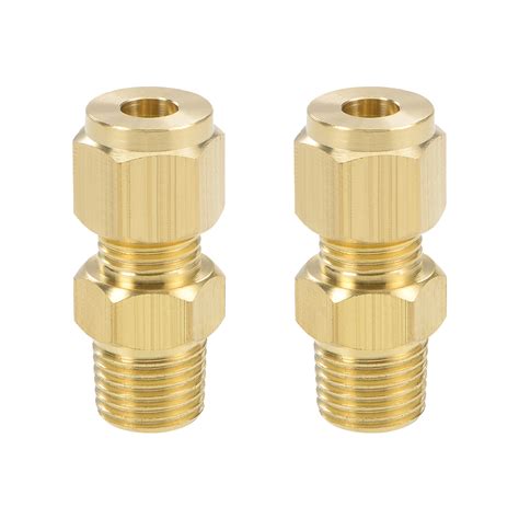 Brass Compression Tube Fitting Mm Od Npt Male Thread Pipe Adapter