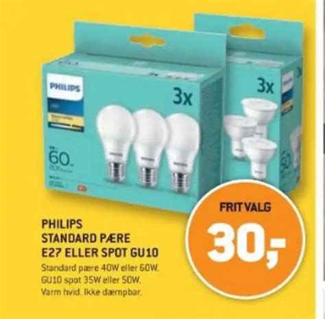 Philips Standard PÆre E27 Eller Spot Gu10 Tilbud Hos Xl Byg