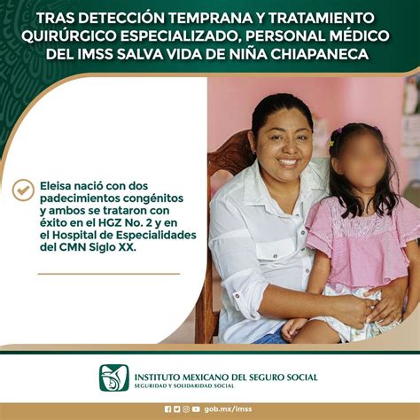 Imss On Twitter Gracias A La Detecci N Temprana Y La Atenci N