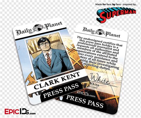 Daily Planet Press Pass Template