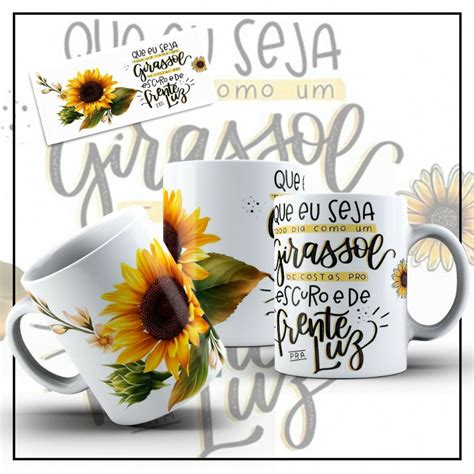 Caneca Girassol Para Adicionar Foto Caneca Em Porcelana Shopee Brasil