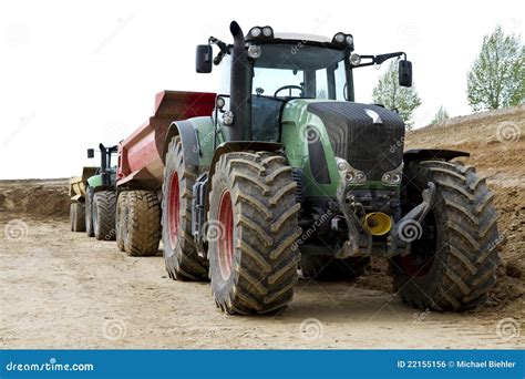 Tractor On Construction Site Stock Photo Image Of Dumper Profile