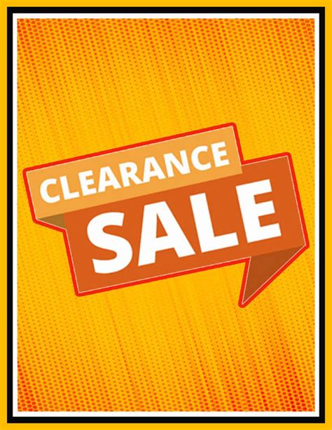 Print Ready Clearance Sale Sign Free Download Clearance Sale Sign