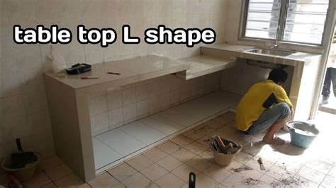 Kerja Membuat Meja Dapur Table Top YouTube