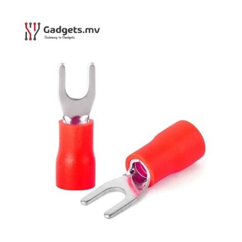 Insulated Fork Spade Y U Type Terminal SV1 25 4 Red