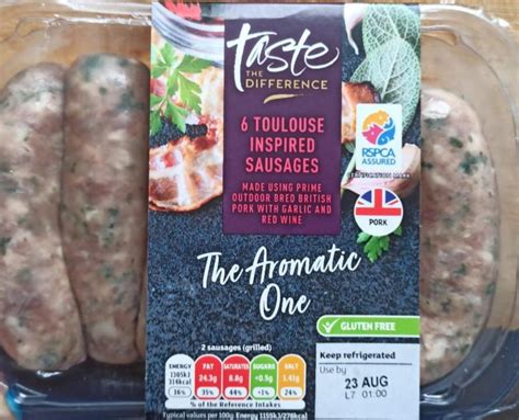 6 Toulouse Inspired Sausages Taste The Difference Kalorie Kj A