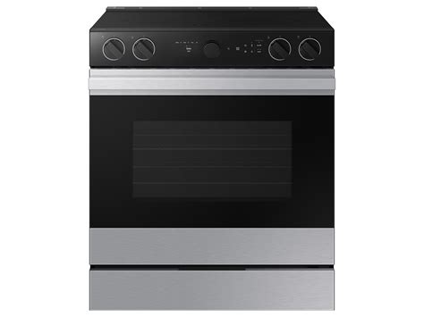 Bespoke Smart Slide-in Electric Range 6.3 cu. ft. in Stainless Steel ...