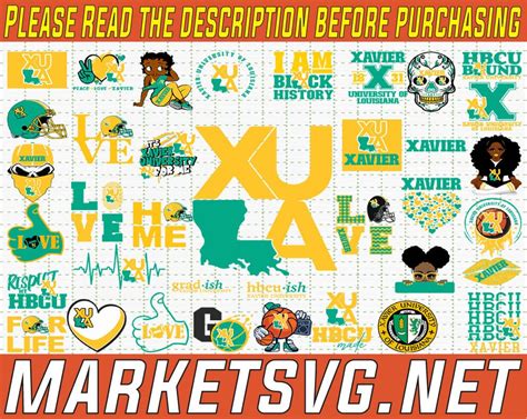 Xavier University Svg Hbcu Svg Collections Hbcu Logo Svg Etsy